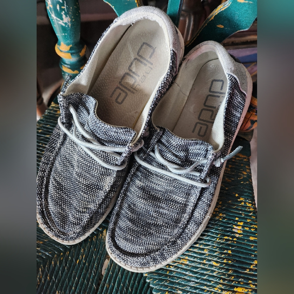 Hey Dude Ladies Wendy Sox Dark Gray Casual Slip On Shoes - Picture 2 of 10